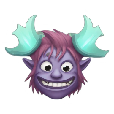 A troll with an evil mirror sticker