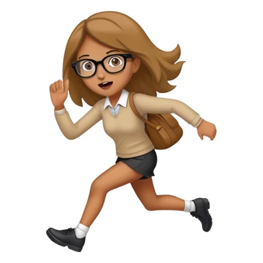 Kid stealing teachers glasses off her face and running away to show people sticker