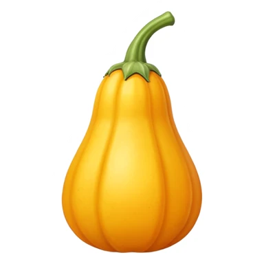 squash fruit, simple and clear, yellow-orange color sticker
