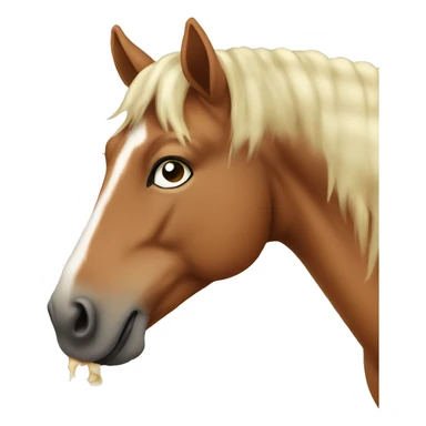 Horse eating pizza sticker