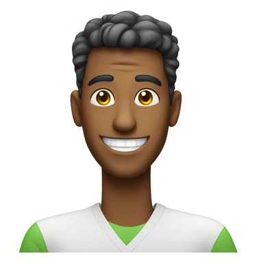 Smiling Brazilian man showing thumbs up  sticker