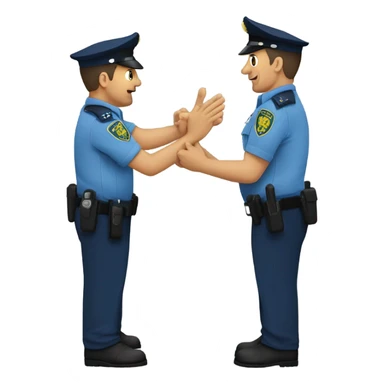 Policía Local Canarias haciendo gesto de ok con la mano sticker