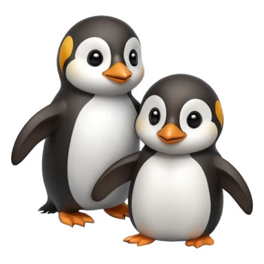 Penguin and otter sticker