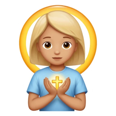 Niño abrazando a Dios sticker