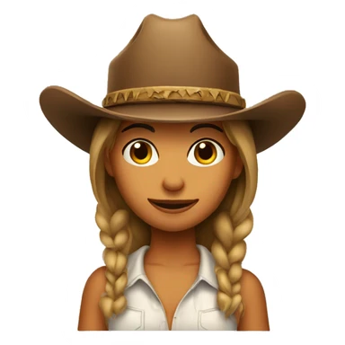high girl with cowboy hat sticker
