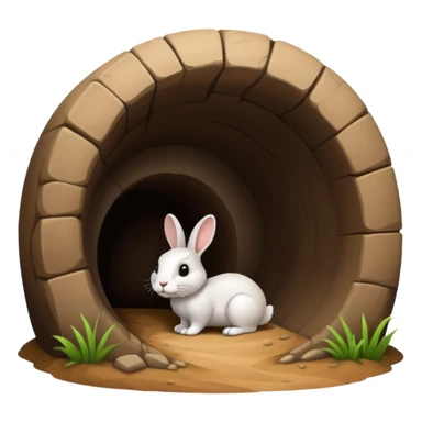 Rabbit burrow  sticker