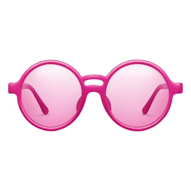 round protective glasses with vibrant pink tinted lenses, laboratory eyewear sticker