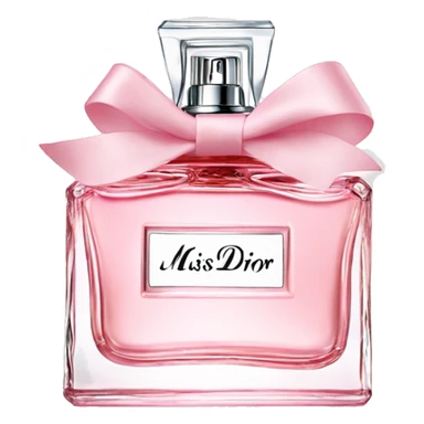 Light pink Miss Dior perfume with bow sticker