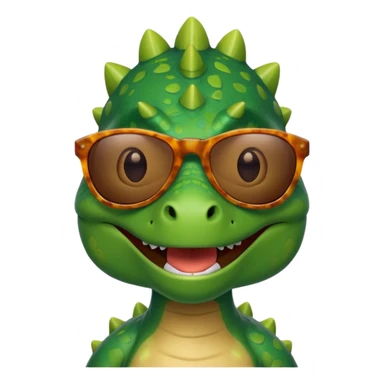 dinosaur wearing sunglasses sticker