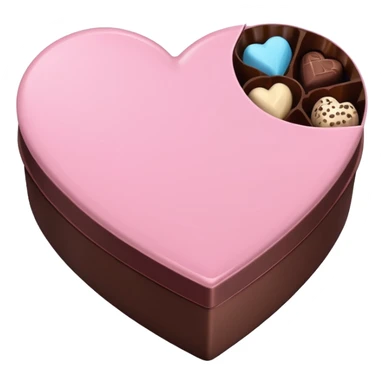 Pastel pink heart shaped box with chocolates in it sticker