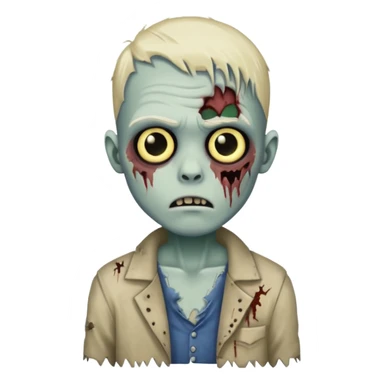 decaying zombie boy sticker