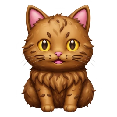 cat fused with poop sticker