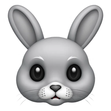 Emoji d'une peluche lapin a tete de mort sticker