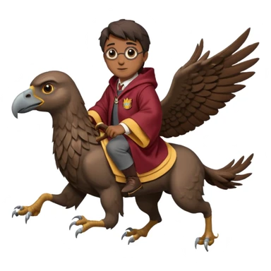 harry potter riding buckbeak sticker