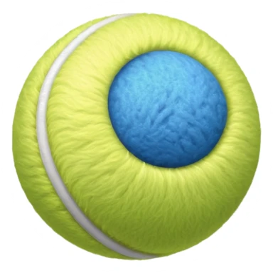 full blue tennis ball sticker