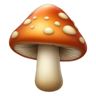 mushroom with eyes smile sticker