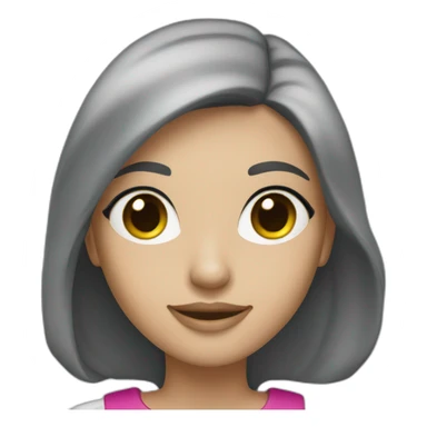 girl designer at the ozone company. The company's corporate colors are blue, fuchsia and white sticker