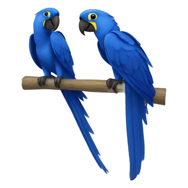 Hyacinth Macaw pair Full Body sticker