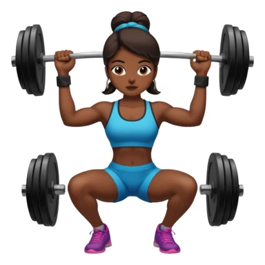 Mexican Girl lifting weights sticker