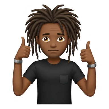 Thumbs down black skinned guys with dreads sticker