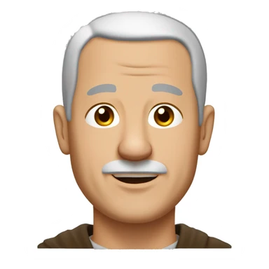 A middle-aged white male friar with a grizzled appearance, buzz cut, no facial hair, and a square jaw. sticker