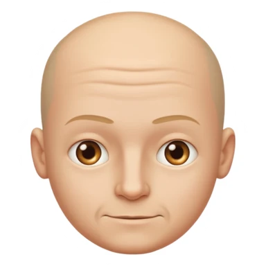 Generate a sarcastic emoji or sticker in a minimal flat-design style.  
The emoji should display a confident “nah, not today” attitude:  
- raised eyebrow  
- slight smirk  
- subtle eye-roll or side glance  
- rounded man face, without hair, ears sticker