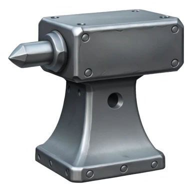 Anvil with a face sticker