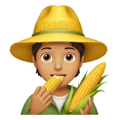 someone taking a corn shit sticker