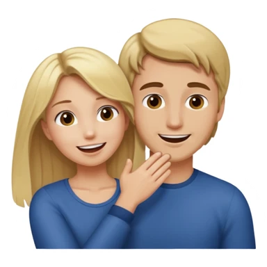 blonde girl tickling brown haired white man sticker