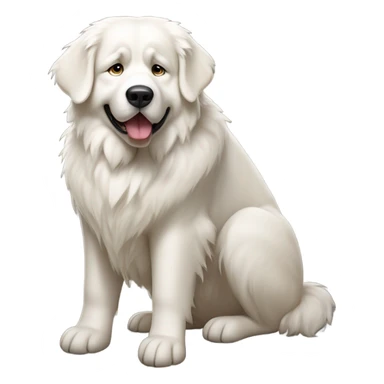 Great Pyrenees dog pooping     sticker
