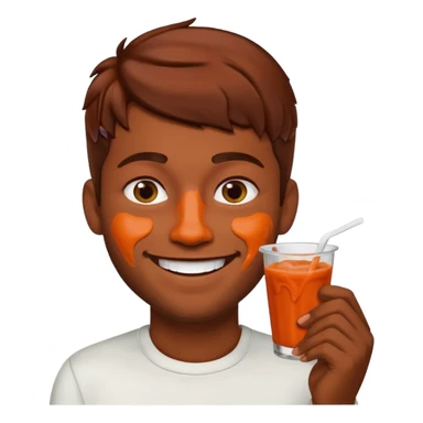 Gay guy brown hair buffalo sauce sticker