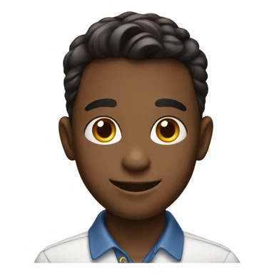 smiling boy in collared shirt sticker