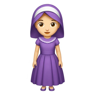 Mor saçlı kız elbise beyaz 

 sticker