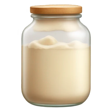 aesthetic jar with sourdough starter sticker