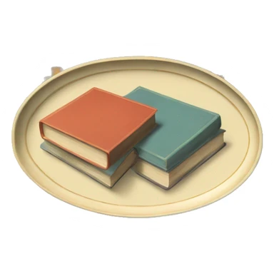 vintage tray with books sticker