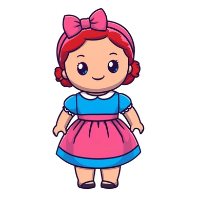 Poppy doll from Poppy Playtime sticker