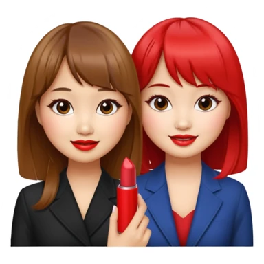 Brenda Song and Debby Ryan (straight bangs) smiling sticker