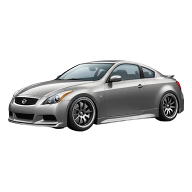 G37 coupe car lowered with dark mags are 10.5 darksliver car  sticker