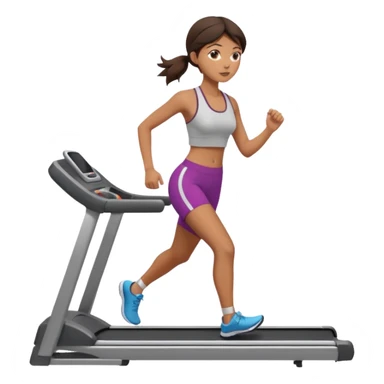Gym brunette girl tan treadmill sticker