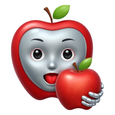 android eating apple sticker