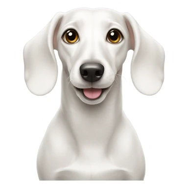 White dachshund  sticker