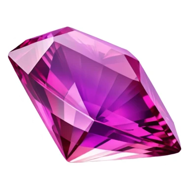 Colorshifting purple to red to pink, sparkling ultra realistic still life 3D rendering gemstone sticker