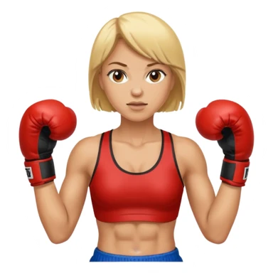 blonde famale boxer sticker