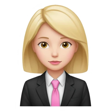 woman with pink tie and blazer sticker