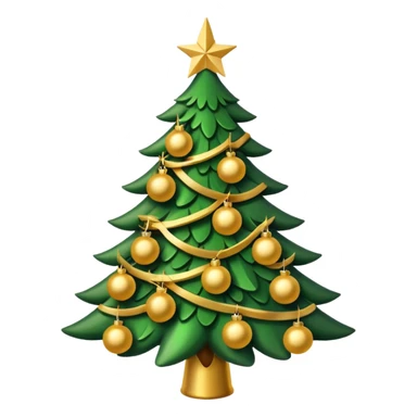 Christmas tree with Gold decorations sticker