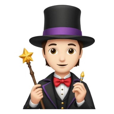 Ein magier mit Hut und Zauberstab sticker