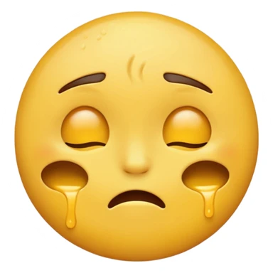 Overstimmed / Sensory Overload, yellow round emoji sticker