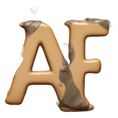 Letters A and F spelled in smeared mud sticker
