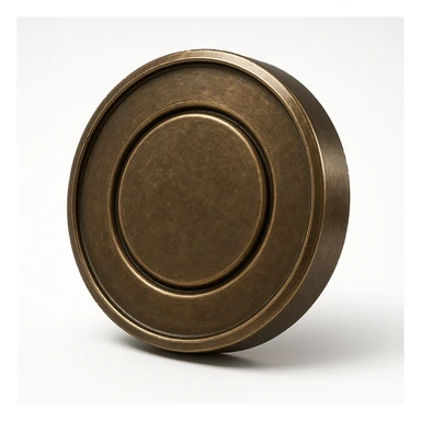 dalgona candy with circle shape, inspired by Squid Game, bronze style sticker