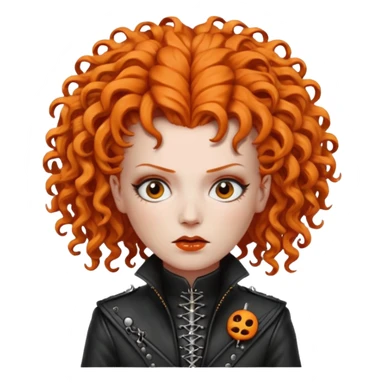 pinhead Hellraiser -  huge curly orange hair sticker